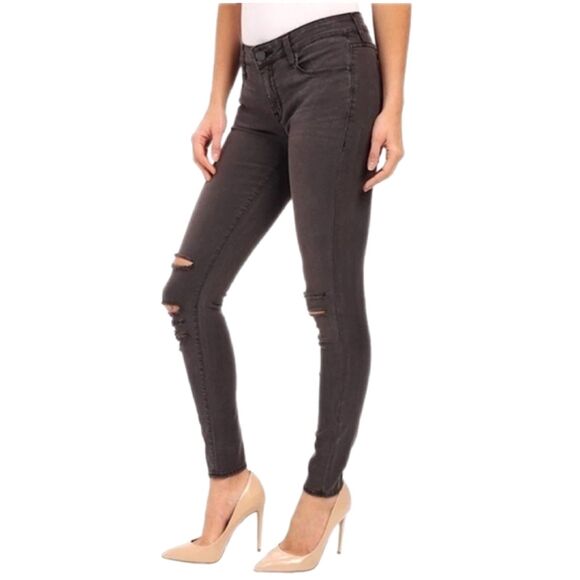 Parker Smith NEW Kam Gray Distressed Stretch Skinny Jeans, Size 12, MSRP $209 - Picture 1 of 9